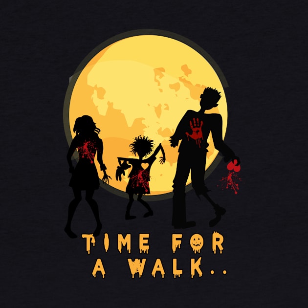 Zombie Walk T Shirt, Zombie Walk Shirt, Halloween T Shirt, Halloween Shirt, Time for a Walk T-Shirt by LetsBeginDesigns